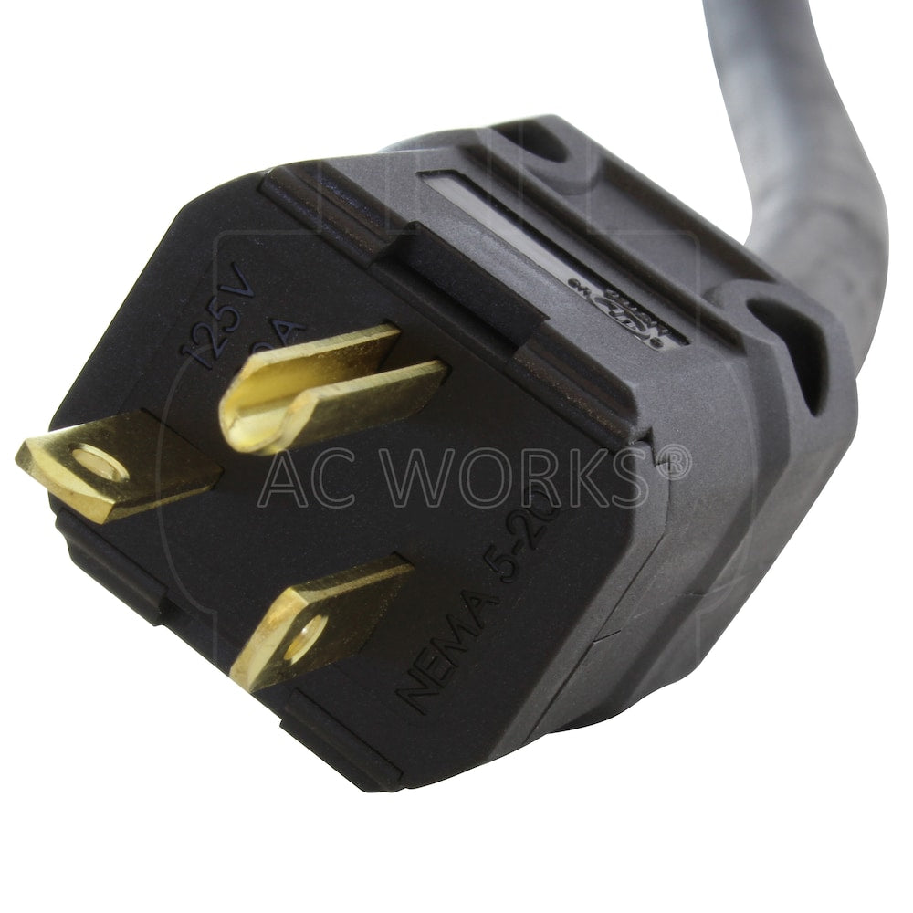 10ft SOOW 10 Gauge 20A 125 Volt NEMA 5-20 Over Kill Super Duty Rubber Extension Cord