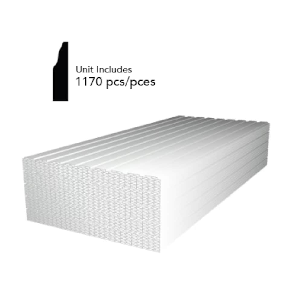 (1170 pcs) 3/8-inch x 1 3/8-inch x 84-inch Colonial MDF Prmd Door Stop Moulding (Full Unit)