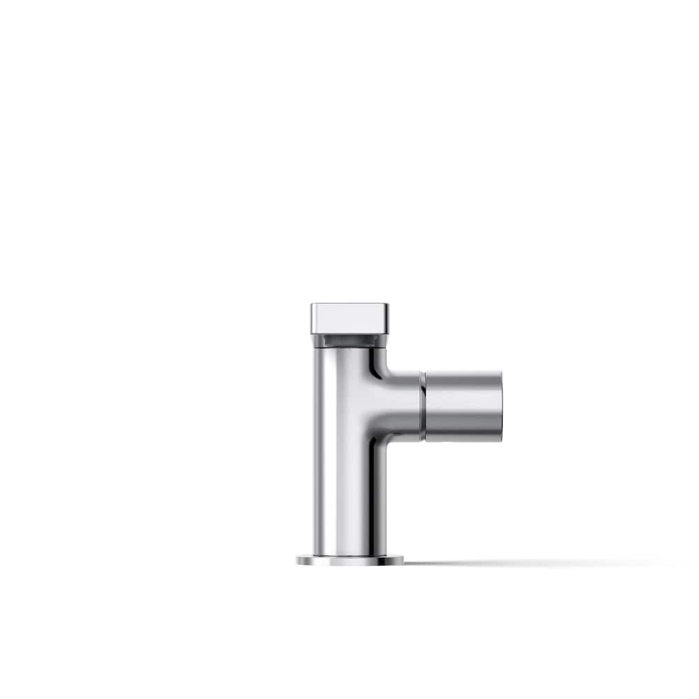 Robinet de lavabo de salle de bain à une main composé avec poignée Pure en chrome poli