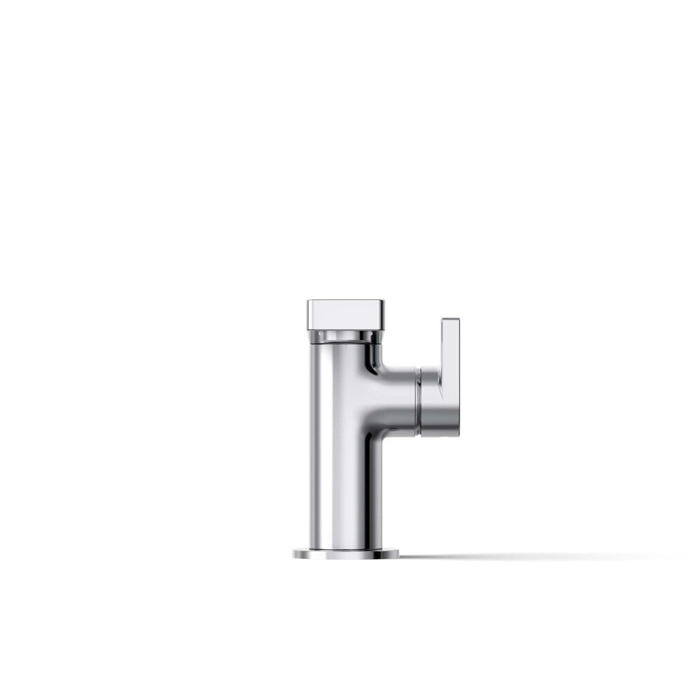 Robinet de salle de bain monotrou composé à poignée unique avec poignée à levier en chrome poli