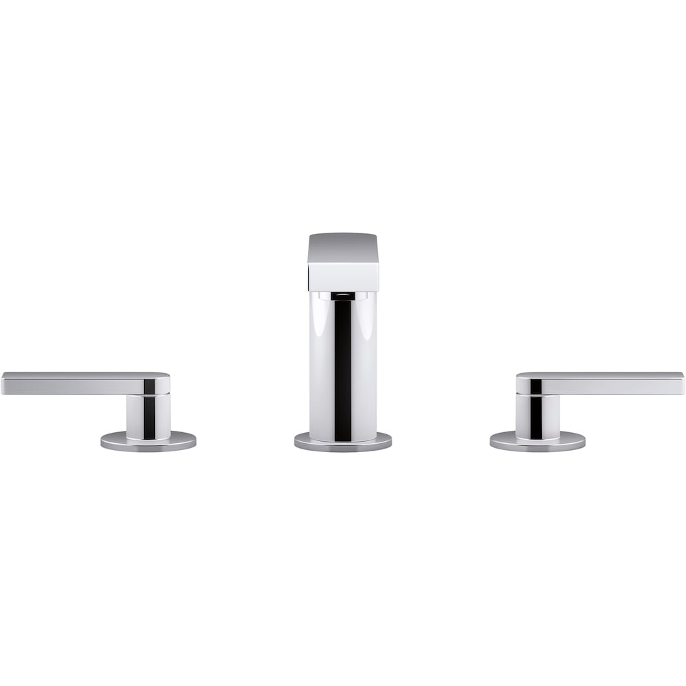 Robinet de salle de bain à levier à 2 poignées larges composé en chrome poli