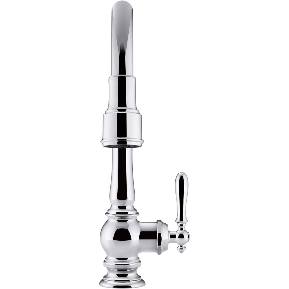 Artifacts Single-Handle Pull-Down Sprayer Kitchen Faucet in Polished Chrome
