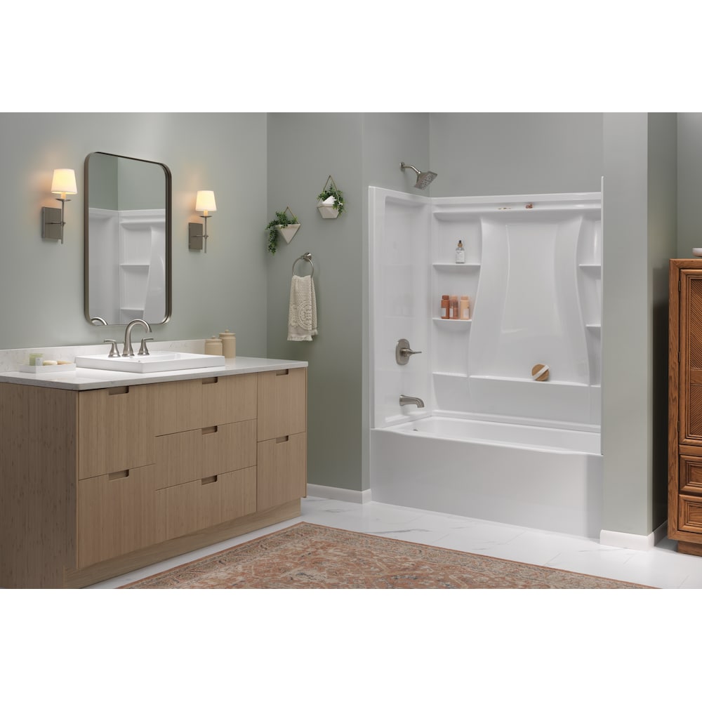 Classic 500 60 in. W x 61.25 in. H x 32 in. D Direct-to-Stud Alcove Tub Surround High Gloss White