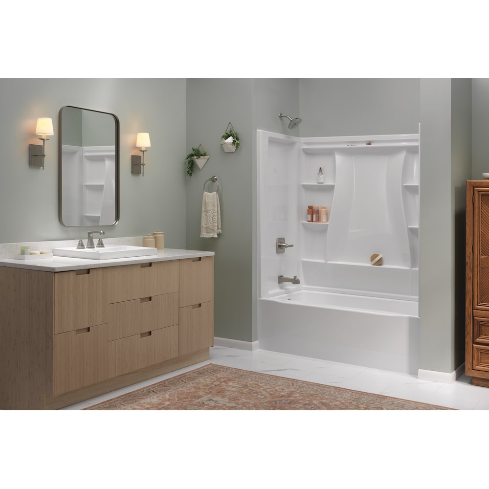 Classic 500 60 in. W x 61.25 in. H x 32 in. D Direct-to-Stud Alcove Tub Surround High Gloss White