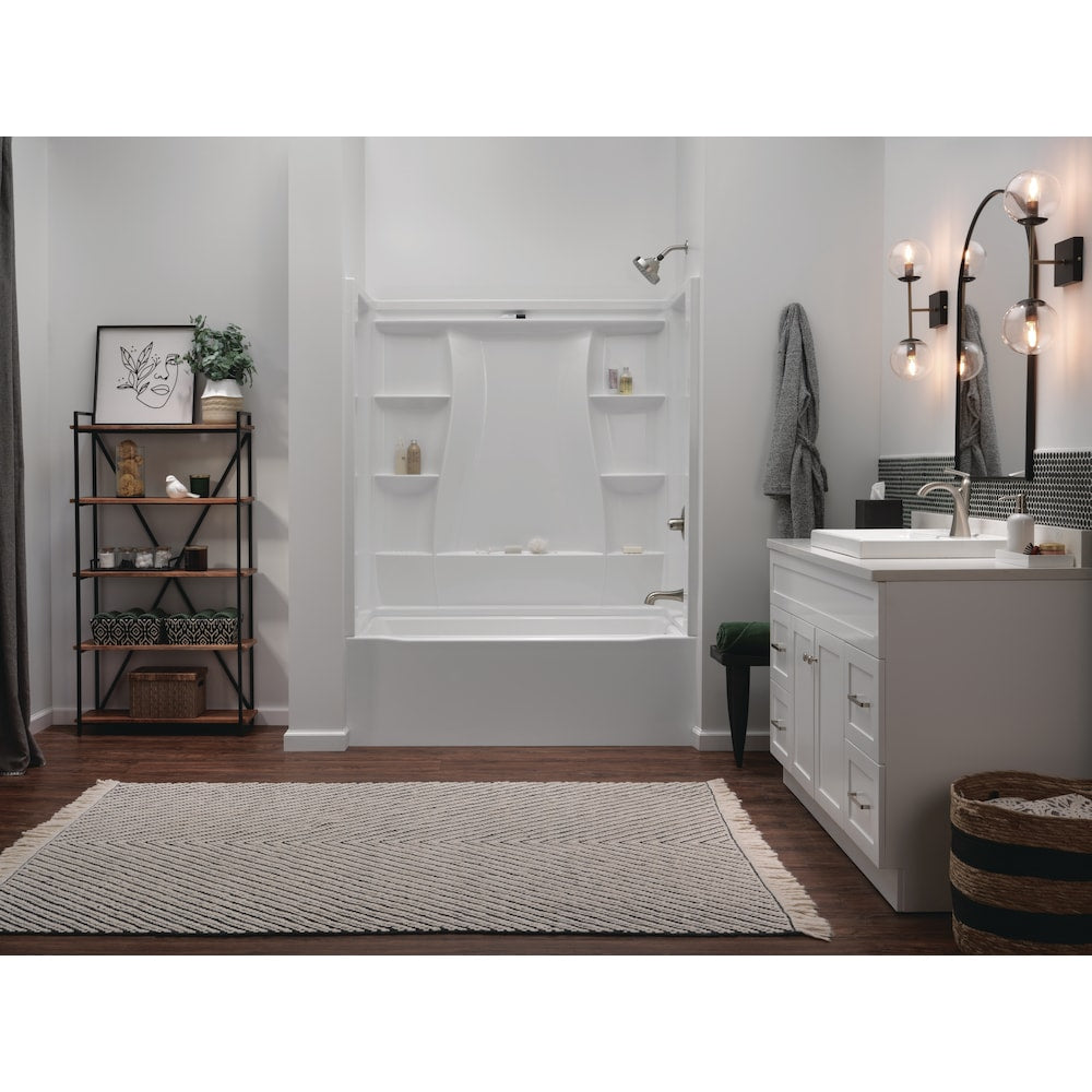 Classic 500 60 in. W x 61.25 in. H x 32 in. D Direct-to-Stud Alcove Tub Surround High Gloss White