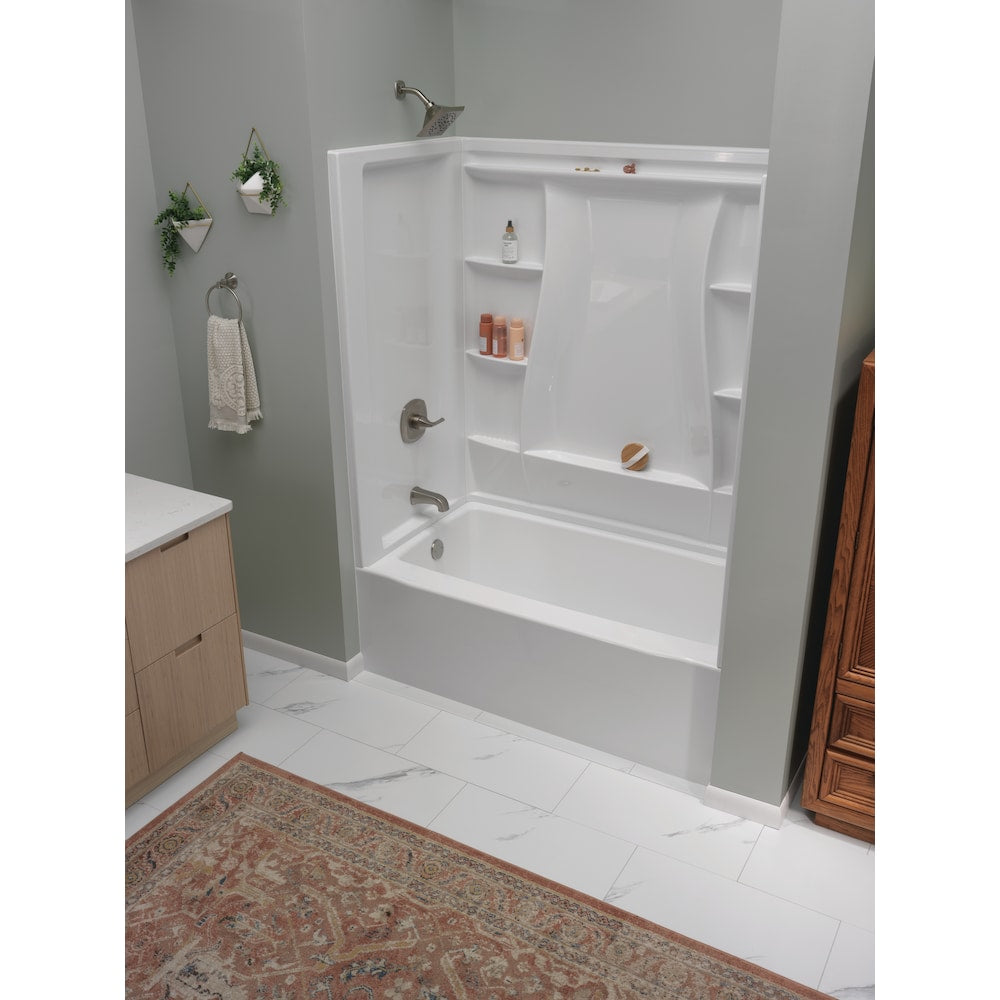Classic 500 60 in. x 32 in. Left Drain Rectangular Alcove Bathtub in High Gloss White