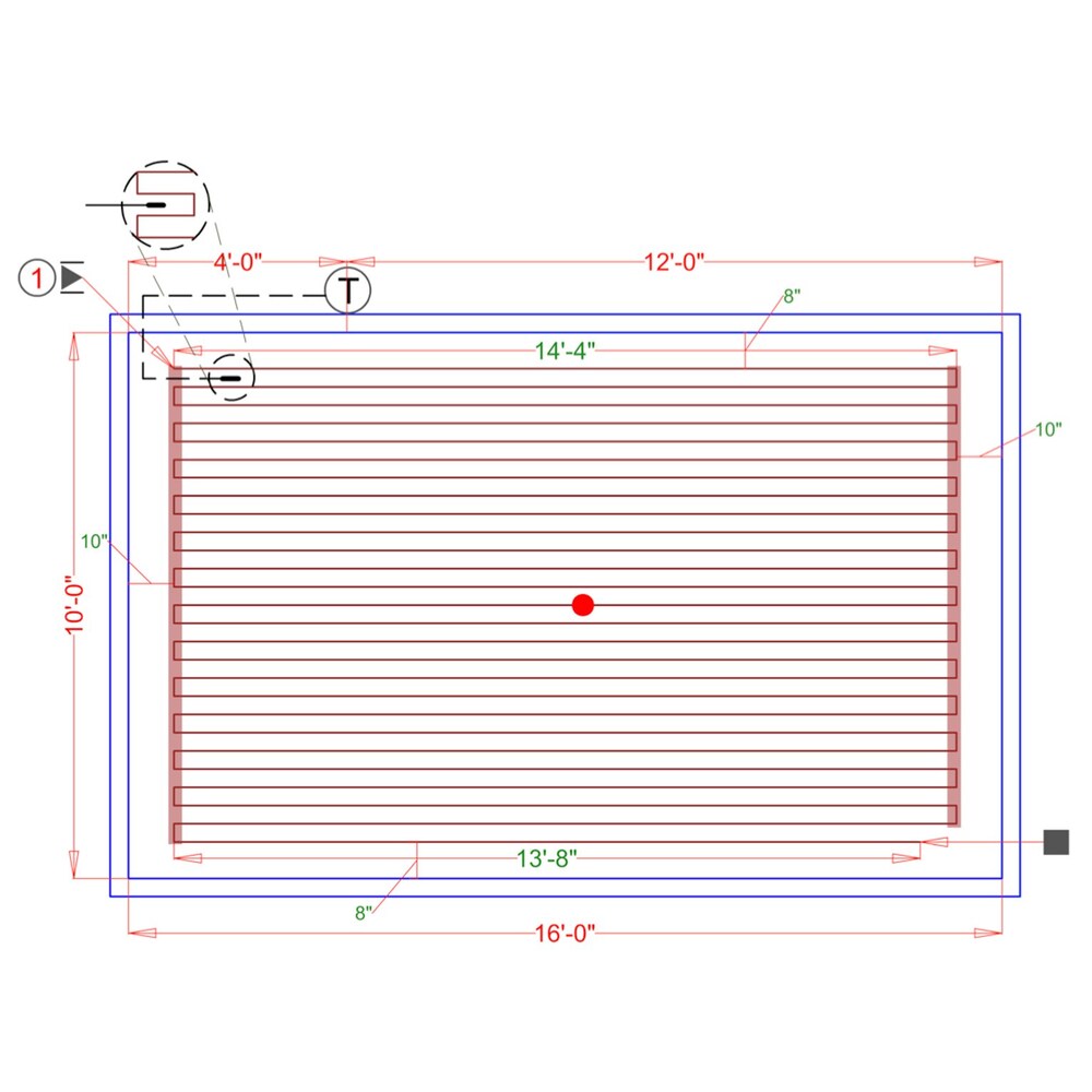 Kit de câble chauffant TempZone 240 V 395 avec thermostat tactile WiFi nSpire 99 pi2 pour carrelage, parquet et LVT