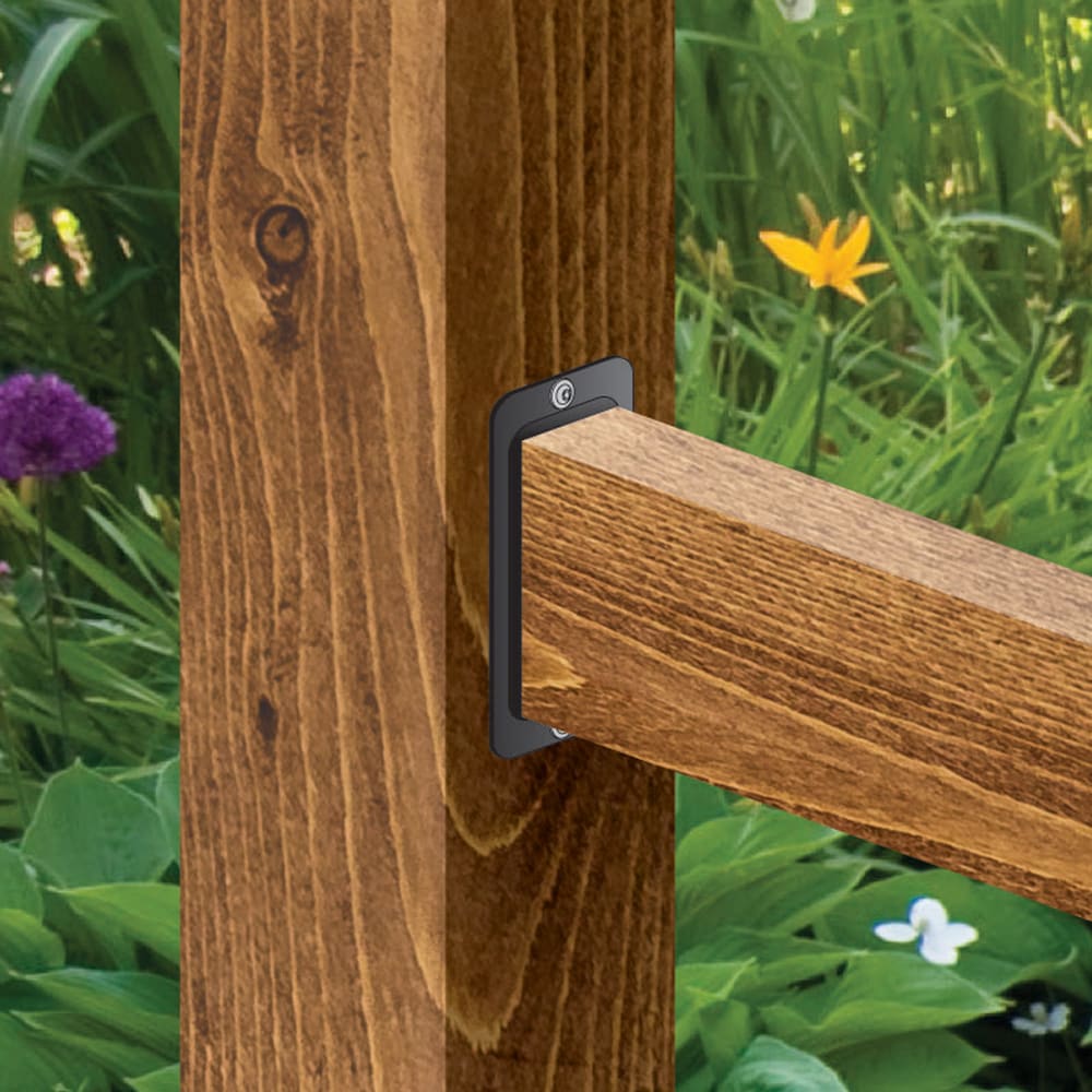 Support de rail en acier et plaque de connexion de 2 po x 4 po