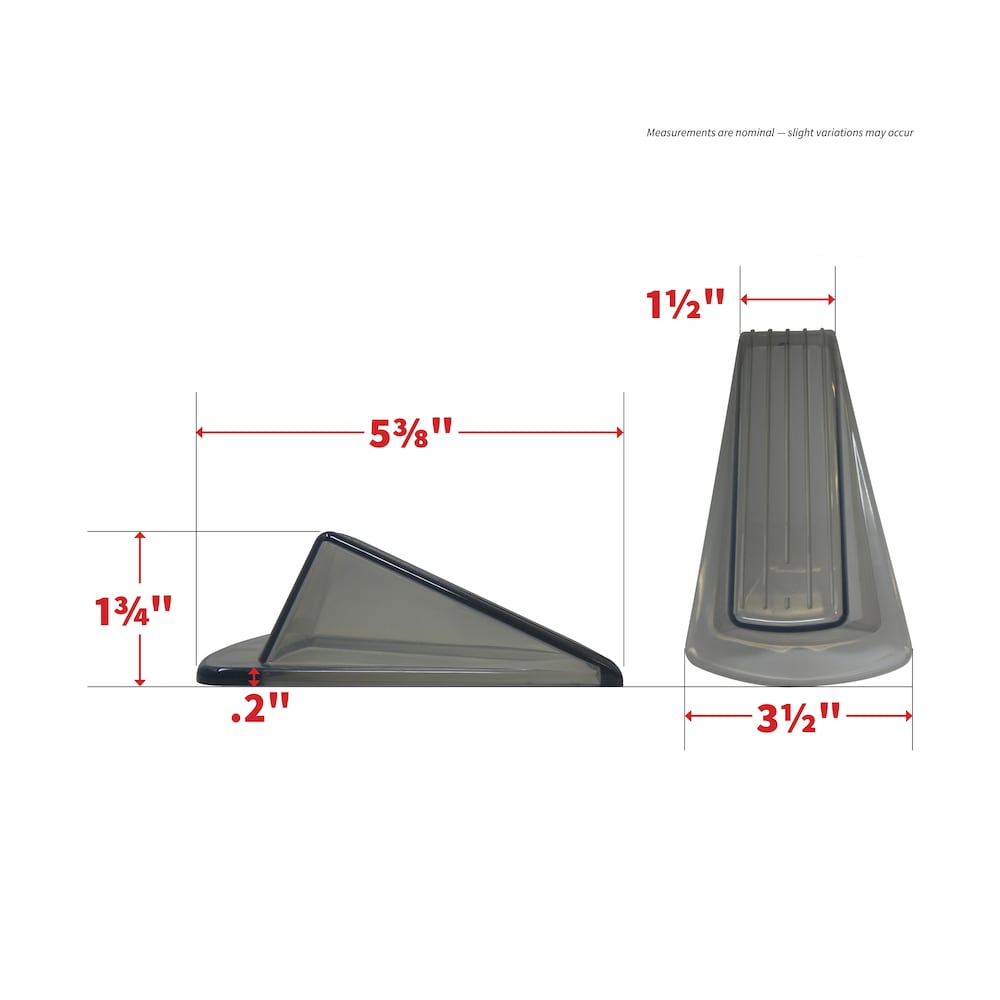 Heavy-Duty Clear Gray Rubber-Like Door Stopper