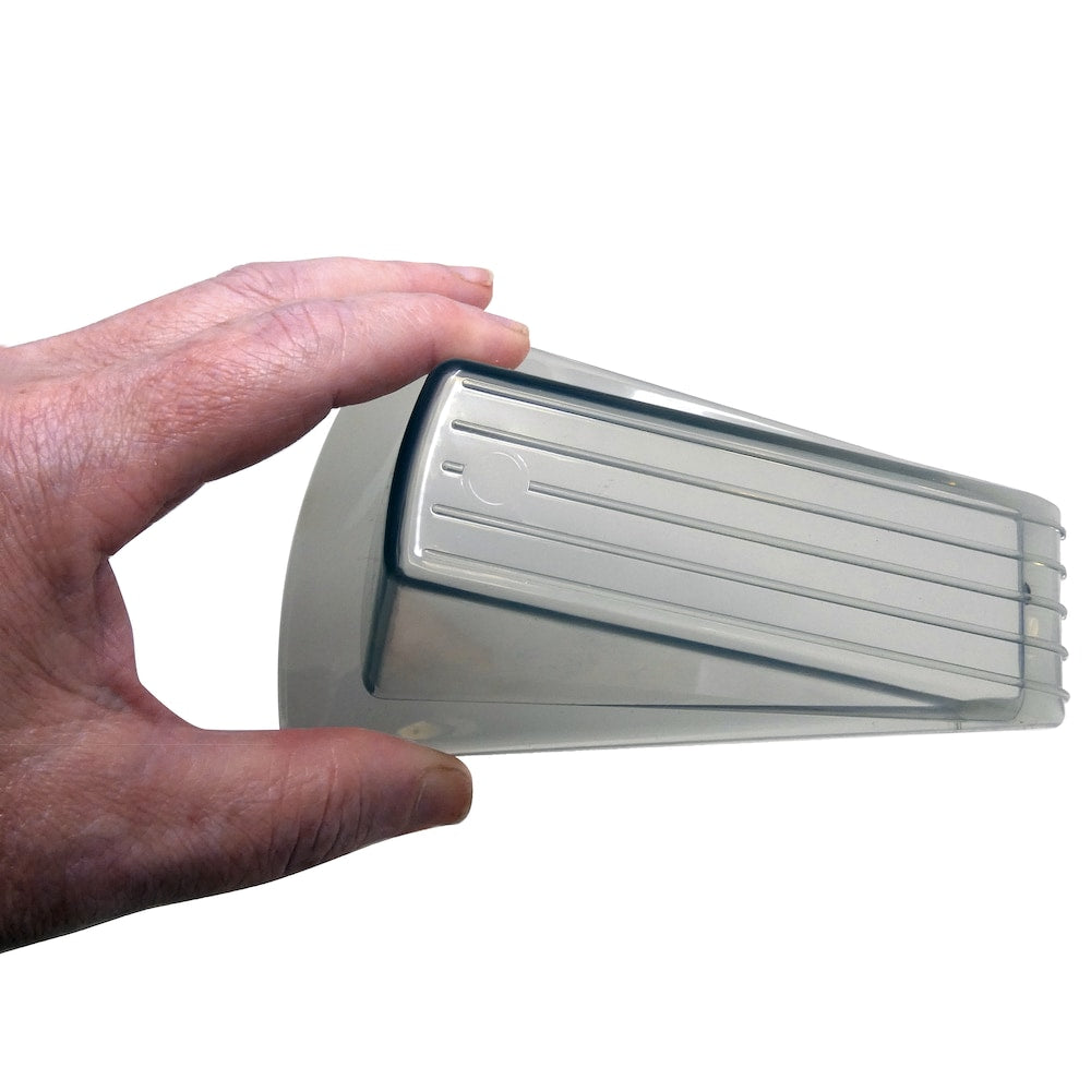 Heavy-Duty Clear Gray Rubber-Like Door Stopper