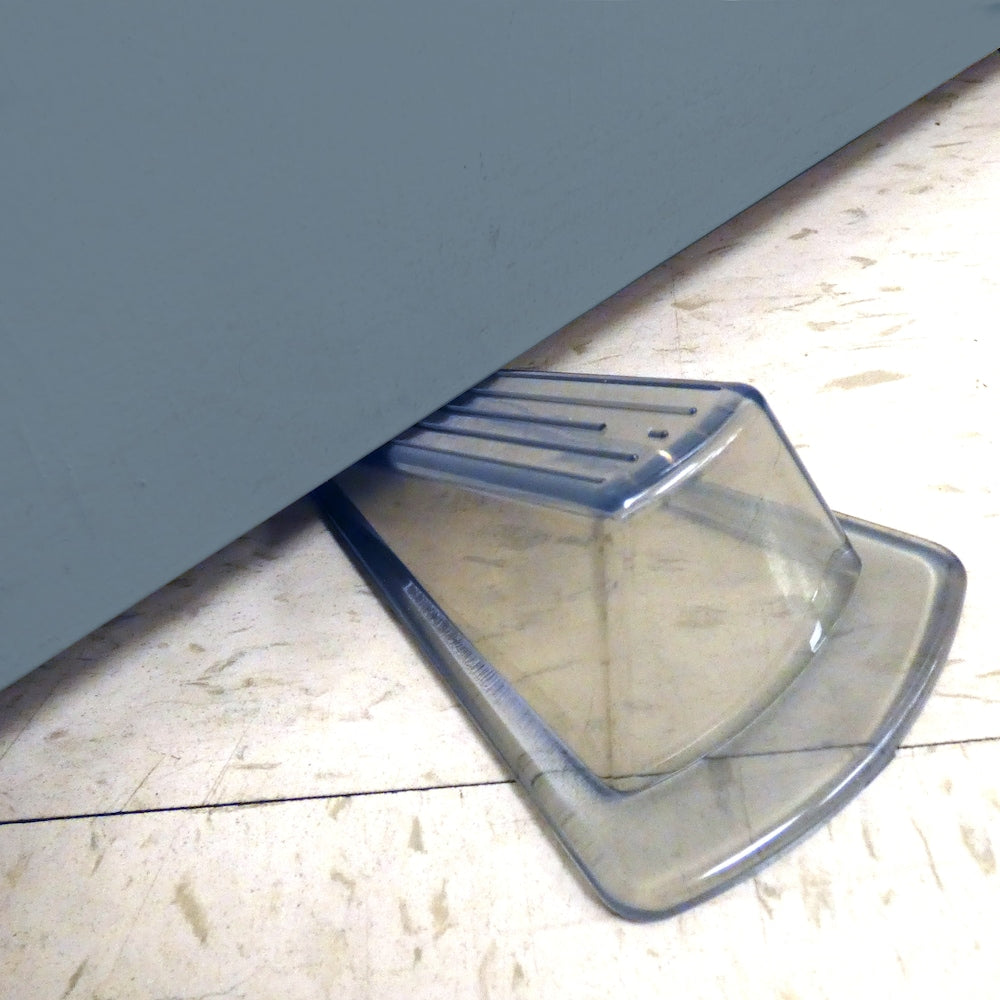 Heavy-Duty Clear Gray Rubber-Like Door Stopper