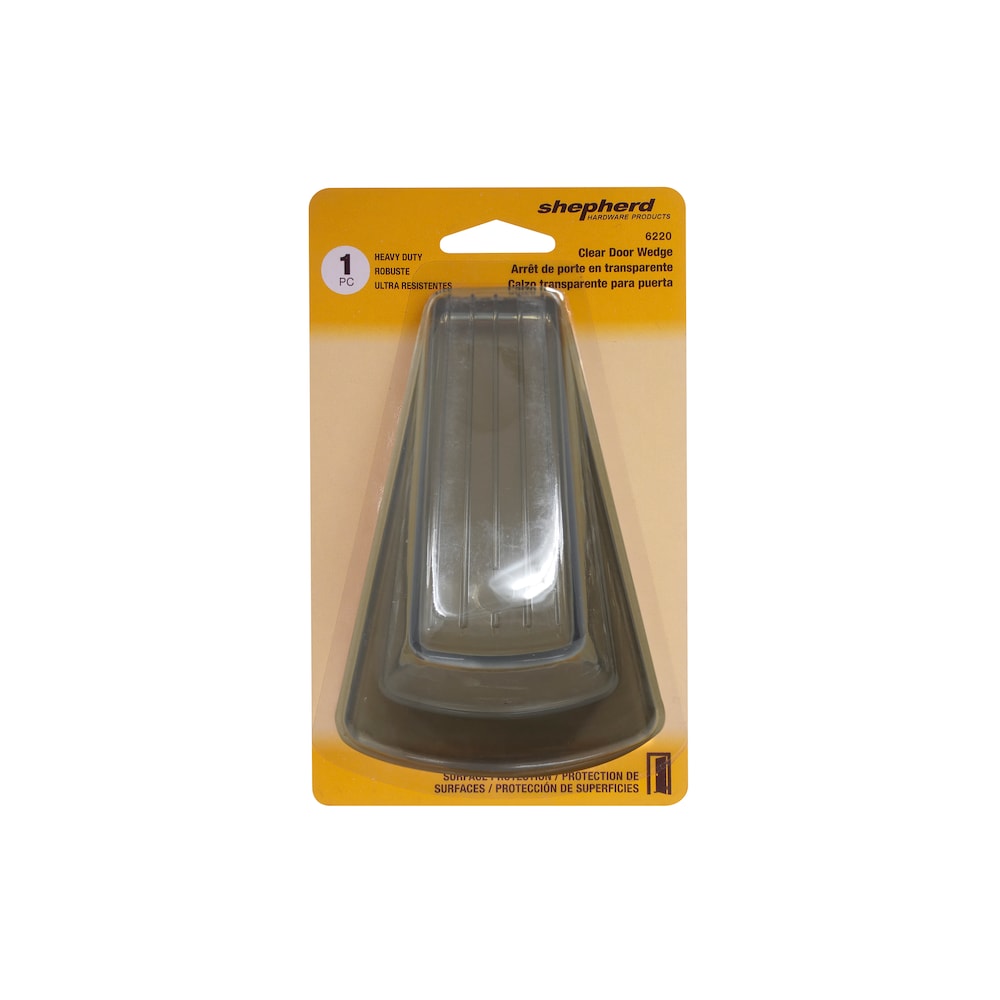 Heavy-Duty Clear Gray Rubber-Like Door Stopper