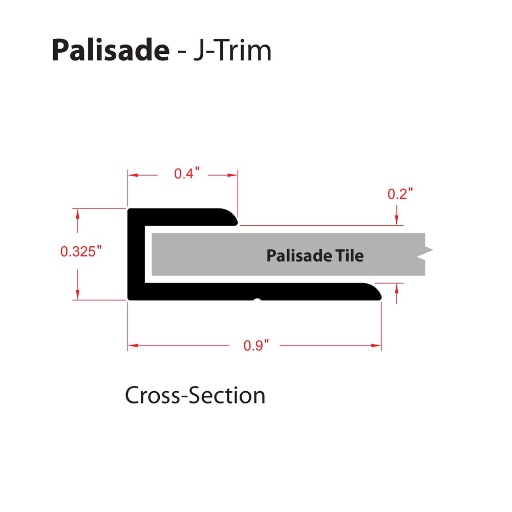 Ensemble de moulures en vinyle marbre Carrara de 0,93 po x 94 po x 0,93 po de Palisade, 3,66 pi2
