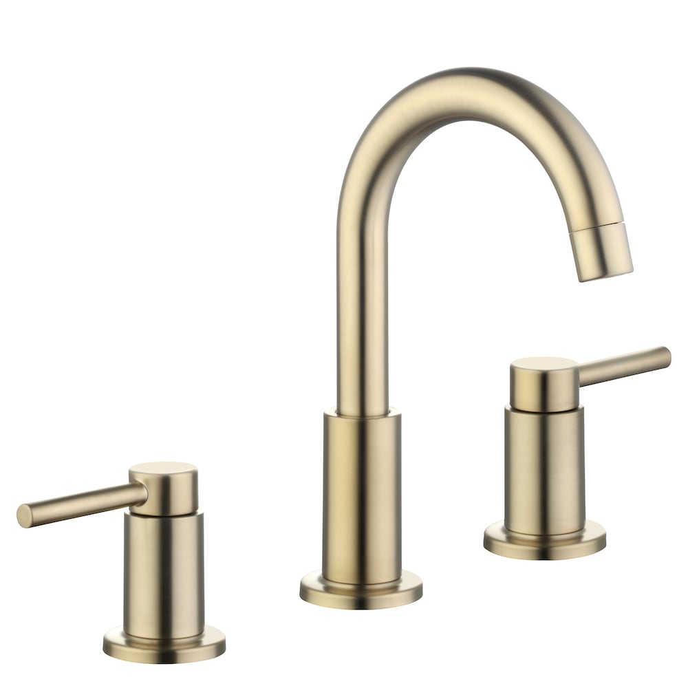 Dorind 8-inch Widespread 2-Handle High-Arc Bathroom Faucet in Matte Gold