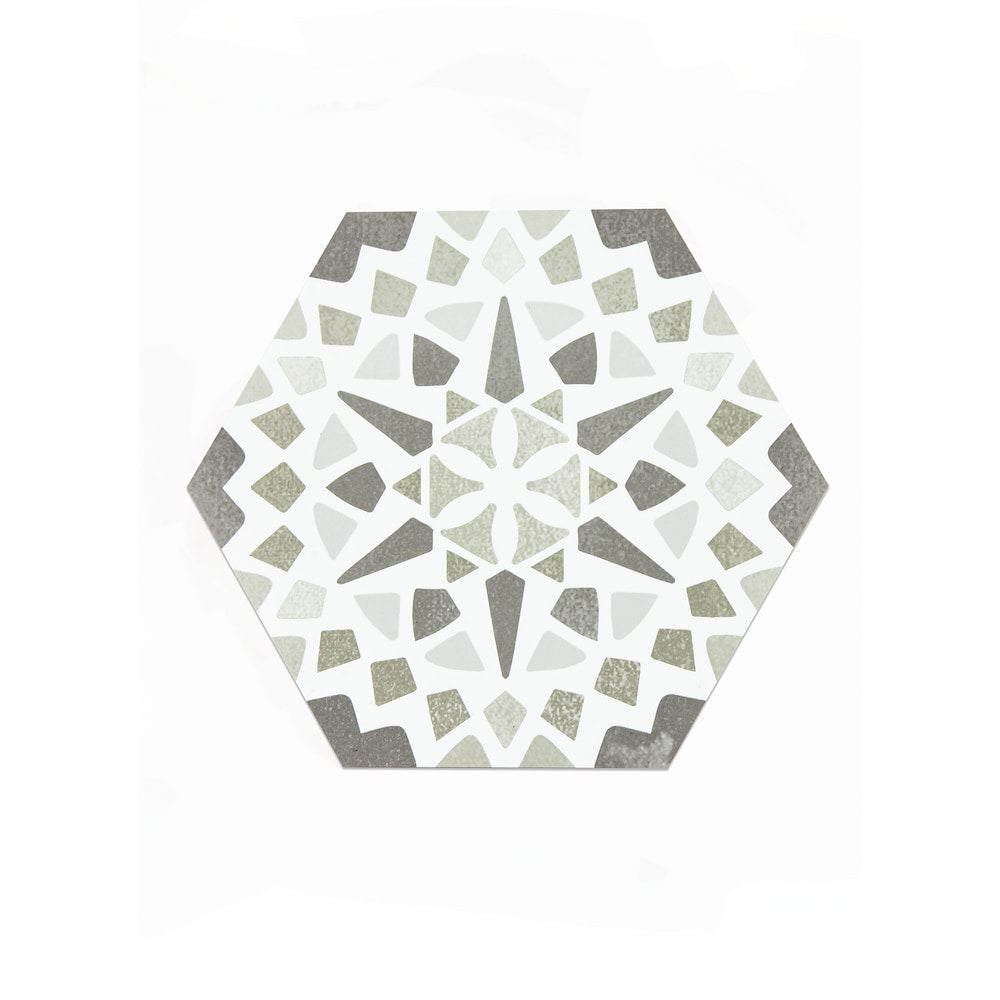 Ribera Peel & Stick Hexagon Floor Tiles Set of 20