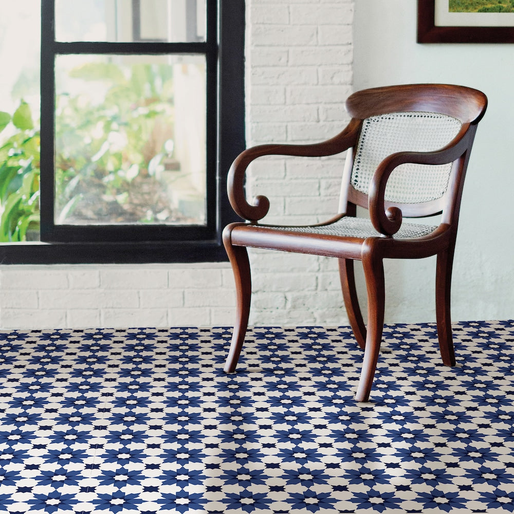 Zellige 12-in x 12-in Peel & Stick Floor Tiles (20 sq.ft/case)