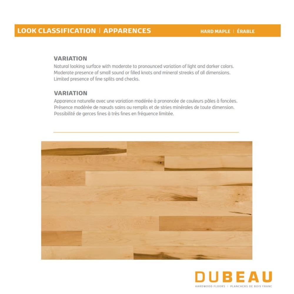 Solid Maple Flooring Rainier Matte ¾-inch Thick x 3¼-inches Wide x Varying Length (20 sq.ft. / case)