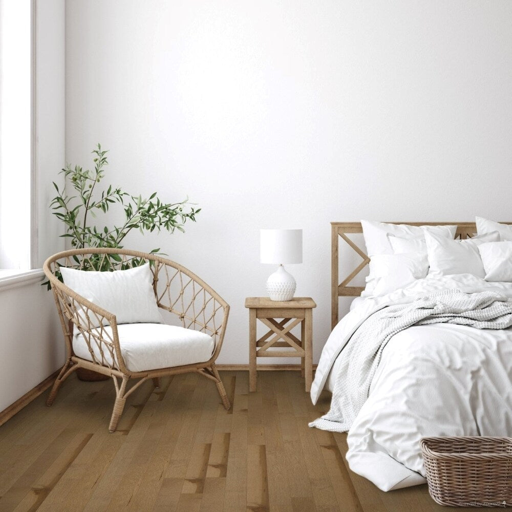 Plancher en érable massif Papyrus mat ¾ de pouce d'épaisseur x 3¼ pouces de largeur x longueur variable (20 pi²/boîte)