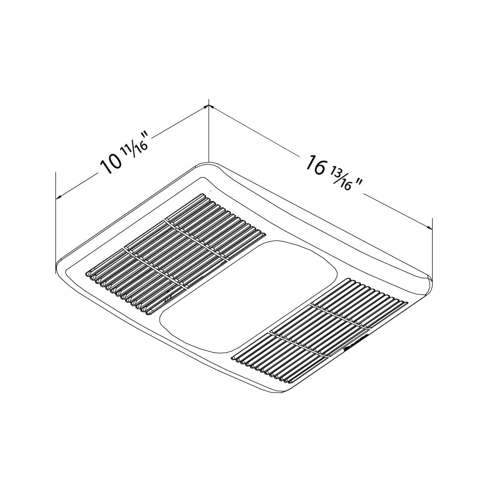 Radiance 80 CFM Ceiling Bathroom Exhaust Fan with Light and Heater