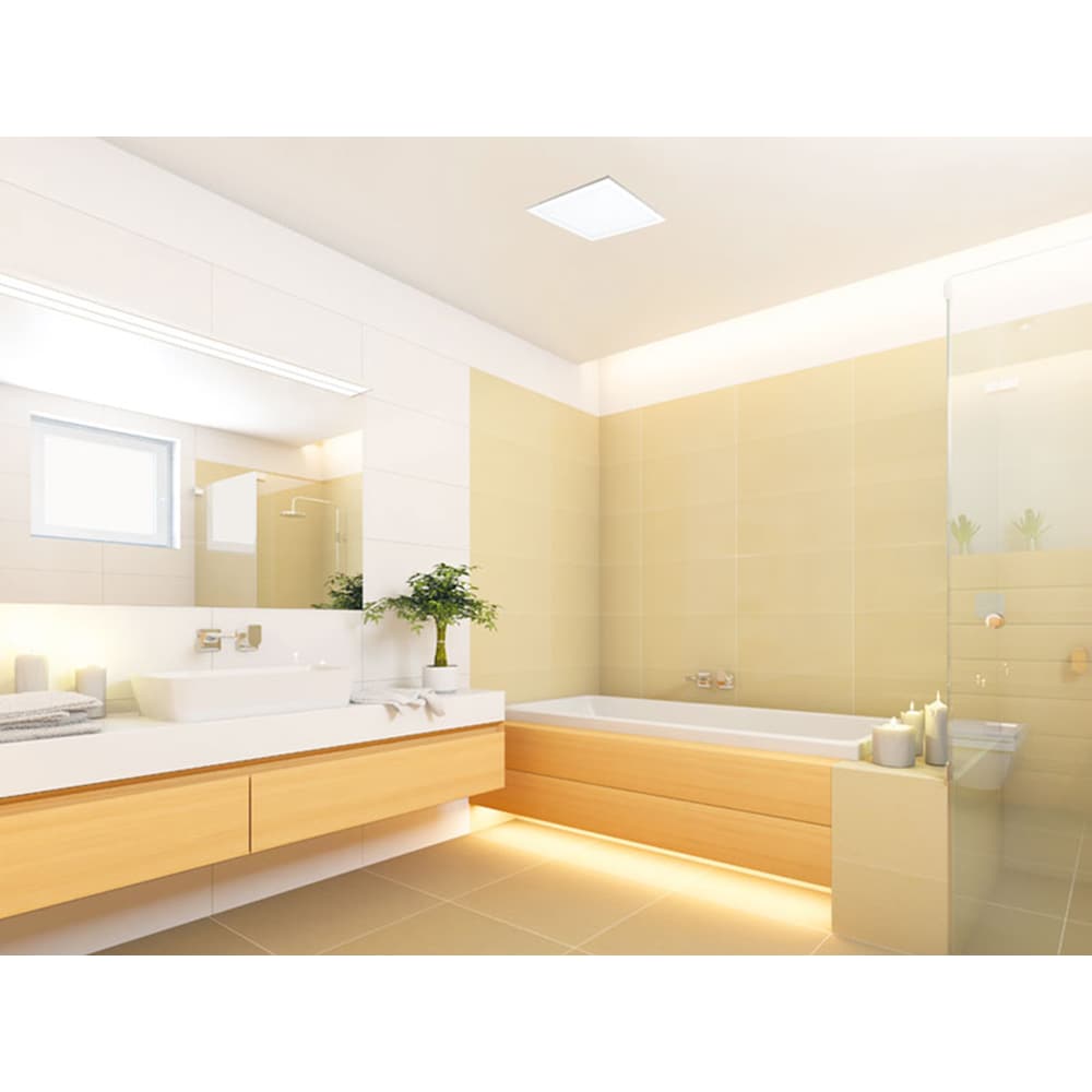 100 CFM Integrity Bath Exhaust Fan, Edge-Lit Dimmable LED Light