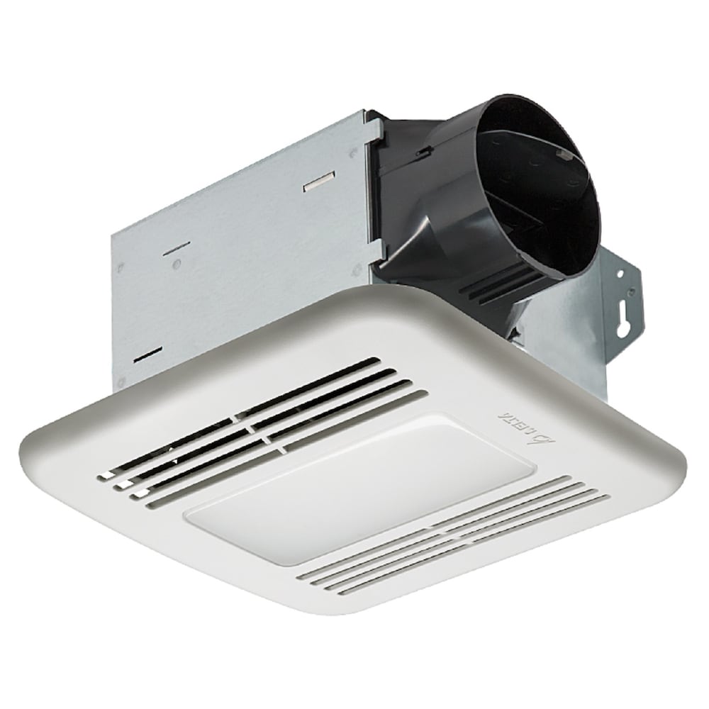 Integrity 50 CFM Ceiling Bathroom Exhaust Fan, Dimmable LED Light, ENERGY STAR