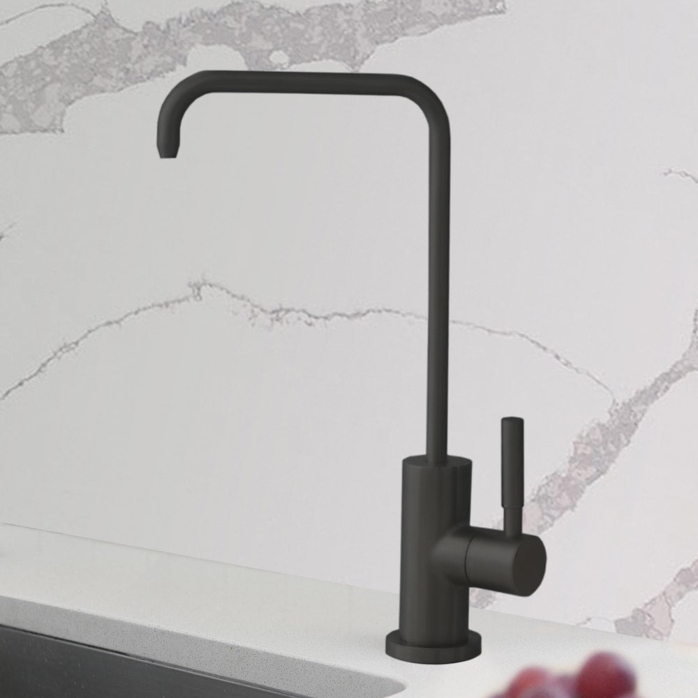 Kitchen Sink Drinking Water Tap Faucet in Stainless Steel Matte Black Finish