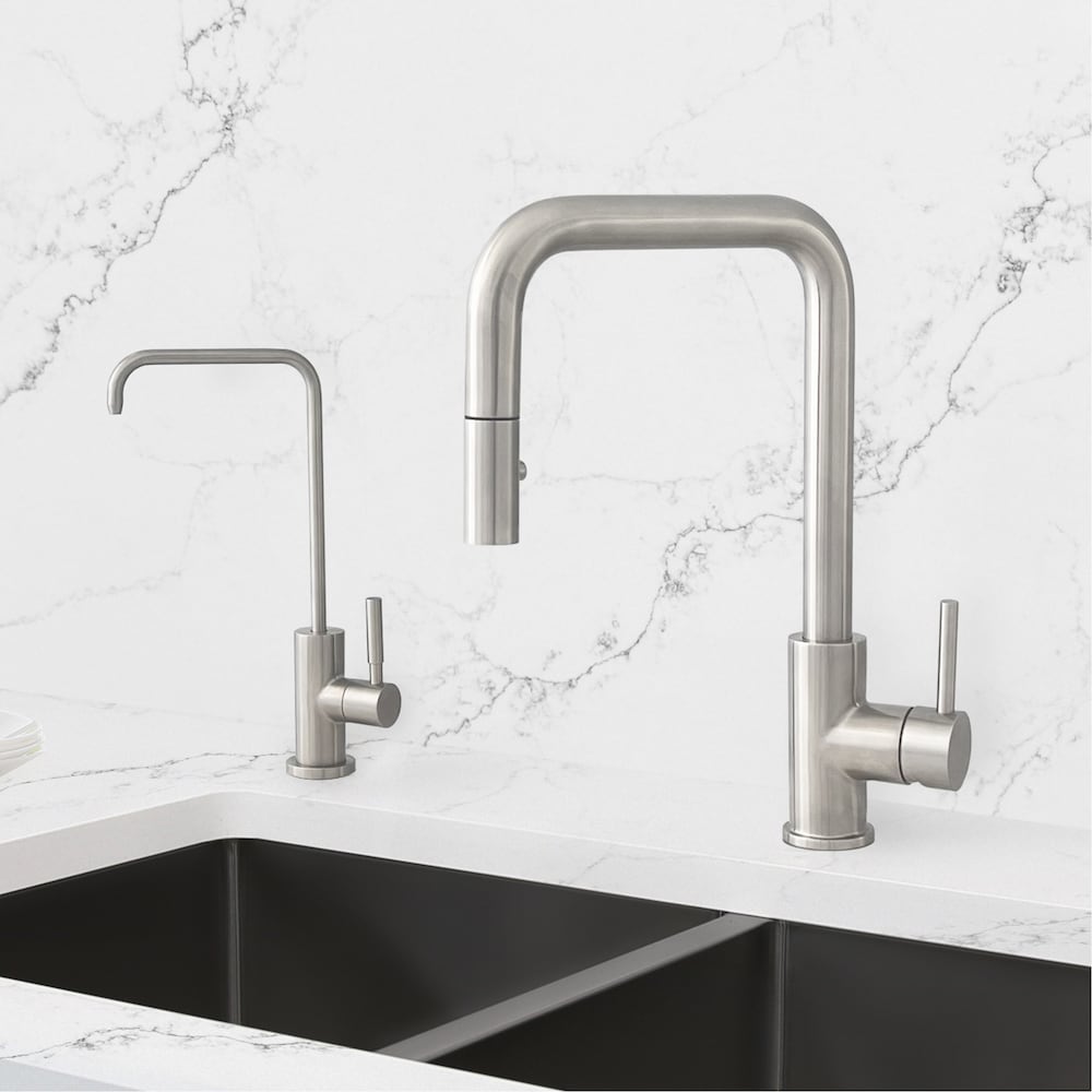 Kitchen Sink Drinking Water Tap Faucet in Stainless Steel Brushed Finish