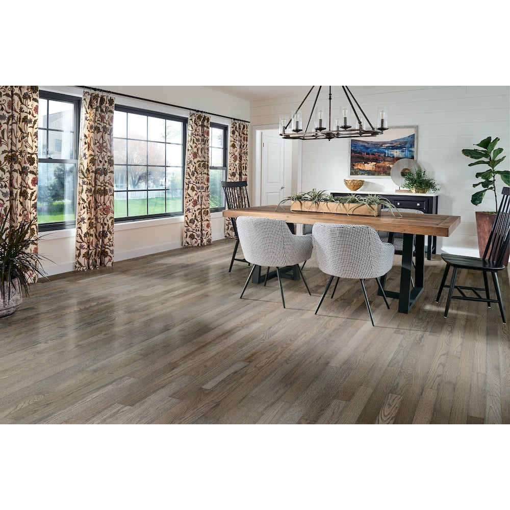 Sample Oak Gray Hardwood flooring 3-1/4 inch x 6-inch