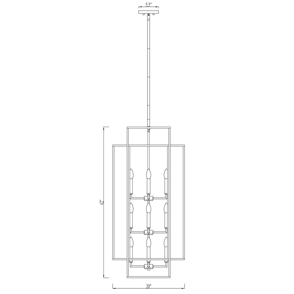 Z-Lite Titania Contemporary Matte Black 12 Light Pendant