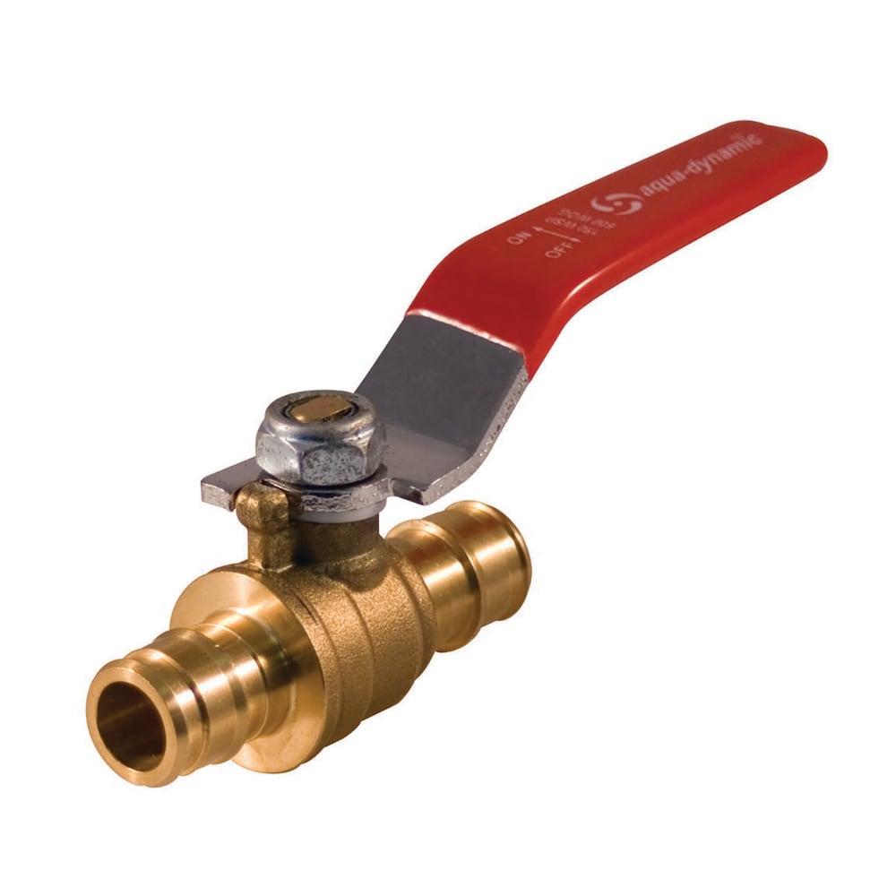 1/2-inch F1960 PEX Forged Brass Lever Handle Ball Valve Lead Free (Pack of 10)