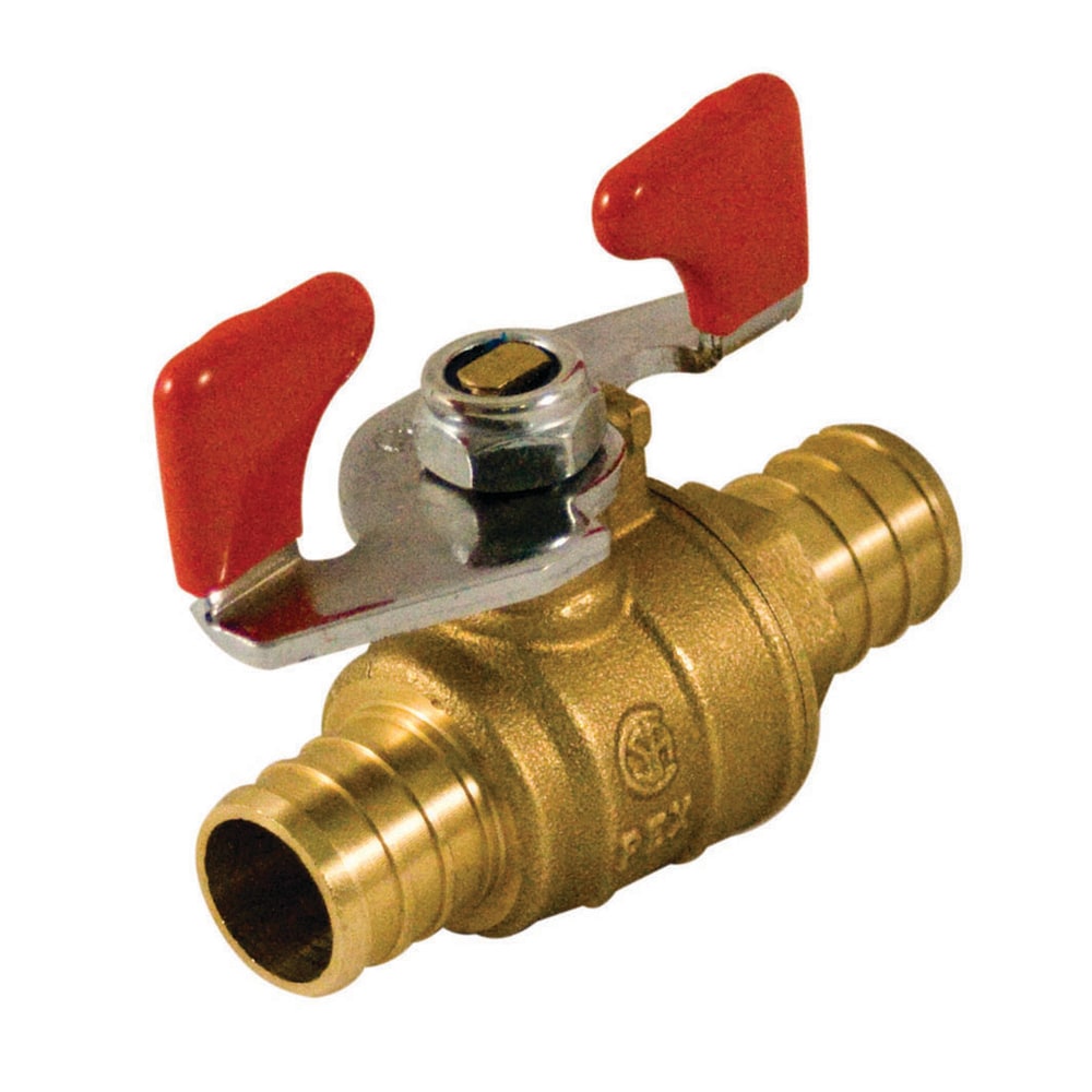 1/2-inch PEX Forged Brass Butterfly Handle Ball Valve Lead Free (Pack of 10)
