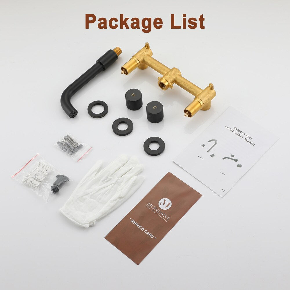 Black Wall Mounted Basin Faucet