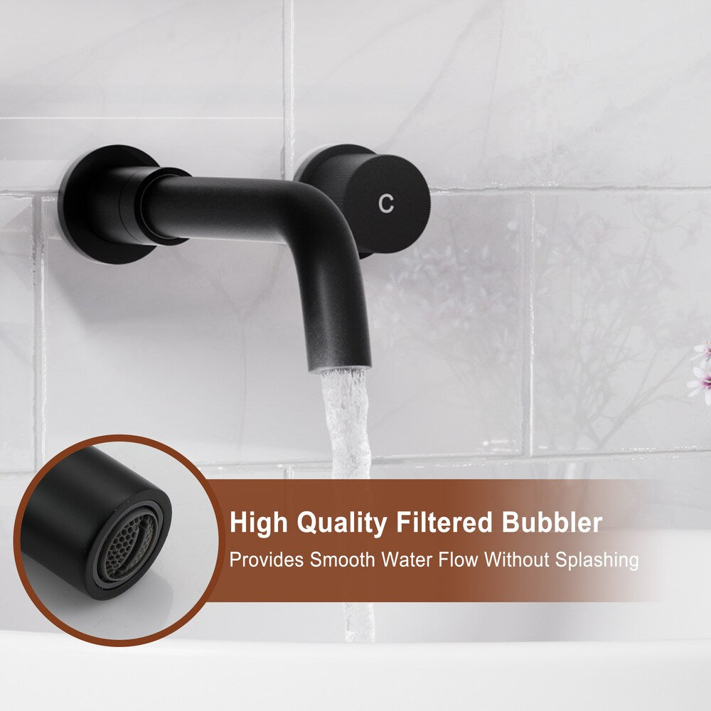 Black Wall Mounted Basin Faucet