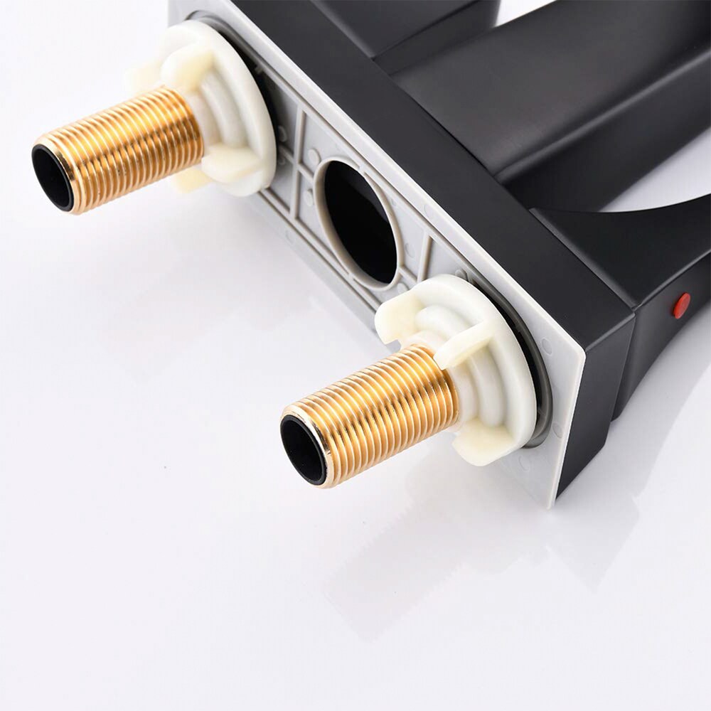 4 inch Centerest Double Handle Bathroom Sink Faucet with Drain Assembly in Matte Black