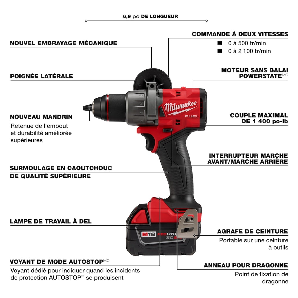 M18 FUEL 18V Lithium-Ion Brushless Cordless Combo Kit (7-Tool) w/ (2) 5.0 Ah Batteries, 2 Tool Bags