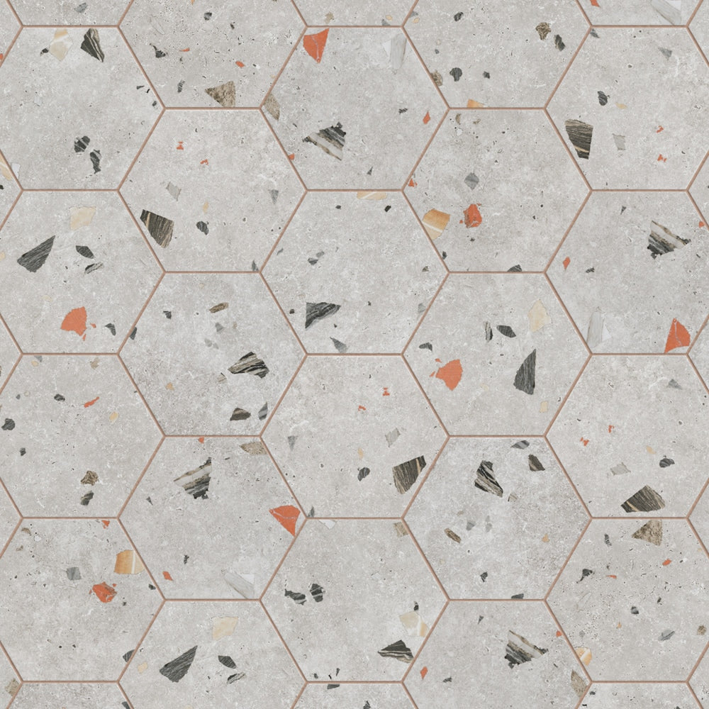Sonar Hex Silver 8-5/8-inch x 9-7/8-inch Porcelain Floor and Wall Tile (11.5 sq. ft./Case)