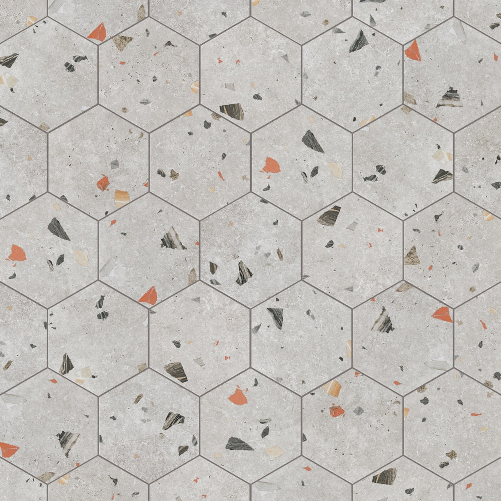 Sonar Hex Silver 8-5/8-inch x 9-7/8-inch Porcelain Floor and Wall Tile (11.5 sq. ft./Case)