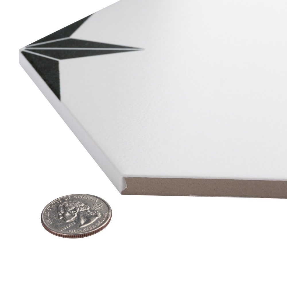 Stella Hex Nero 8-5/8-inch x 9-7/8-inch Porcelain Floor and Wall Tile (11.5 sq. ft./Case)