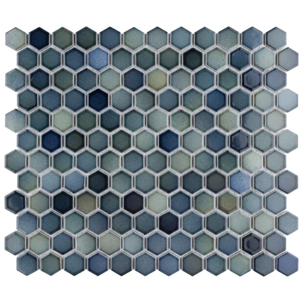 Hudson 1" Hex Atlantis 11-7/8-inch x 13-1/4-inch Porcelain Mosaic Tile (11.2 sq. ft./Case)