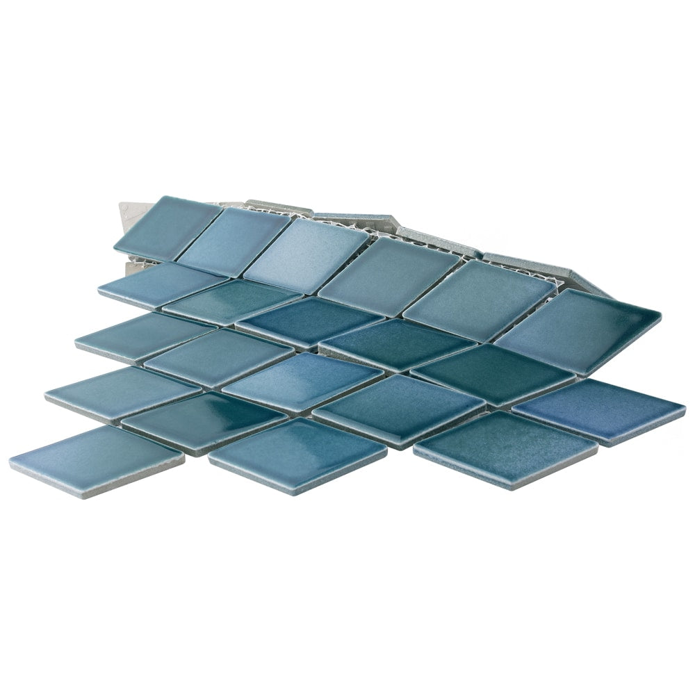 Hudson Kite Aquamarine 10-1/4-inch x 11-3/4-inch Porcelain Mosaic Tile (8.6 sq. ft./Case)