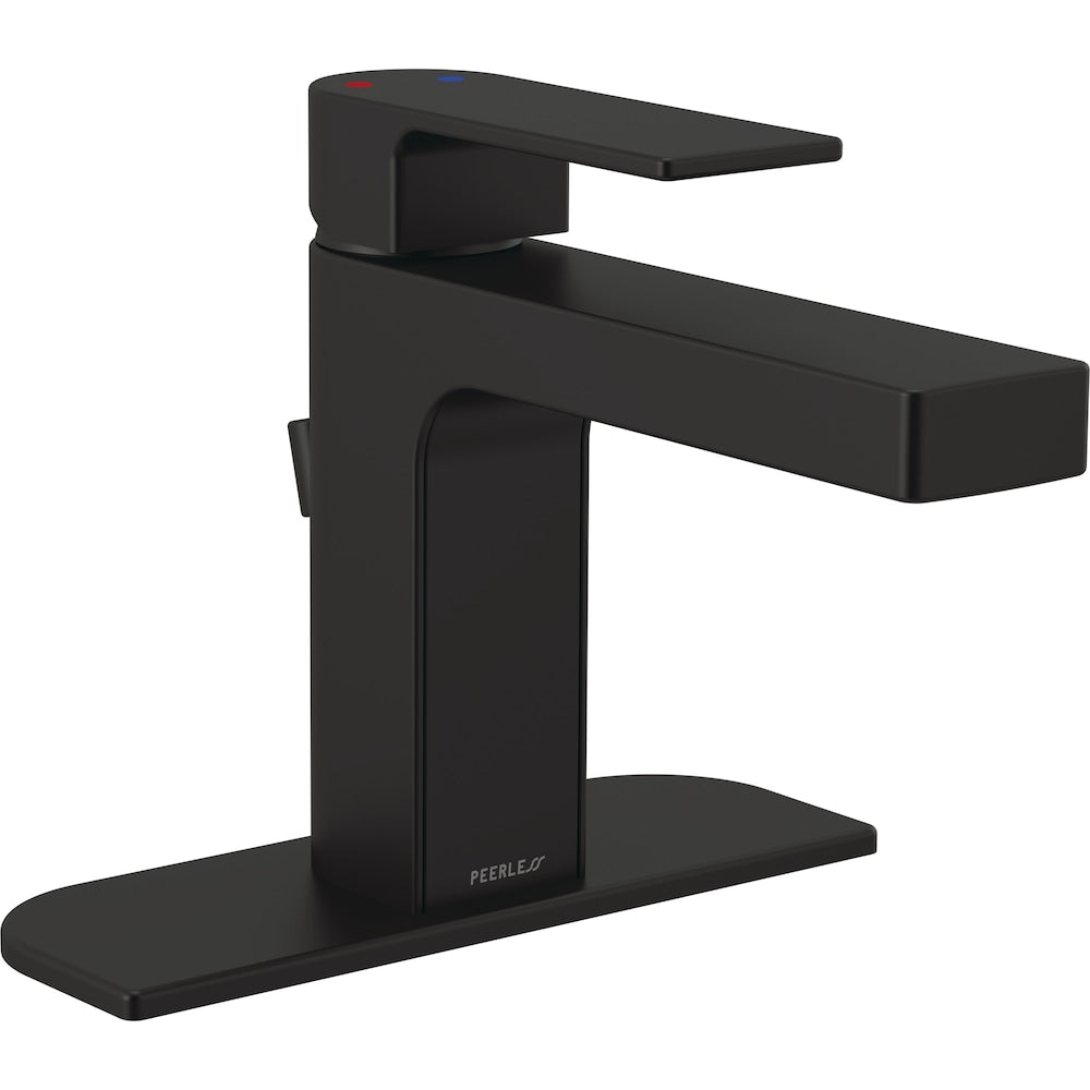 Xander Single Hole Single Handle Lever Bathroom Sink Faucet Standard Flow Deck Mount Matte Black