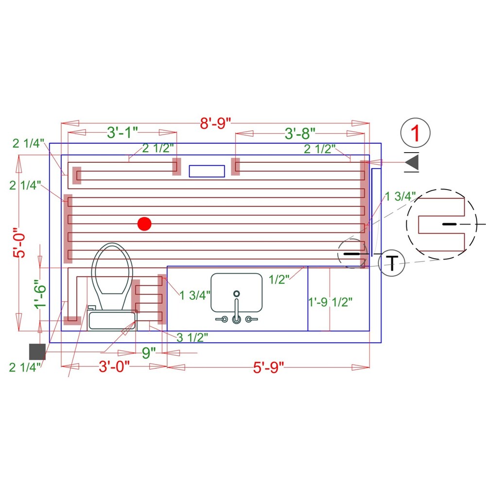 Kit de câbles 120' avec bandes et thermostat non programmable (30 pi2) pour carrelage, bois franc et LVT 120 V