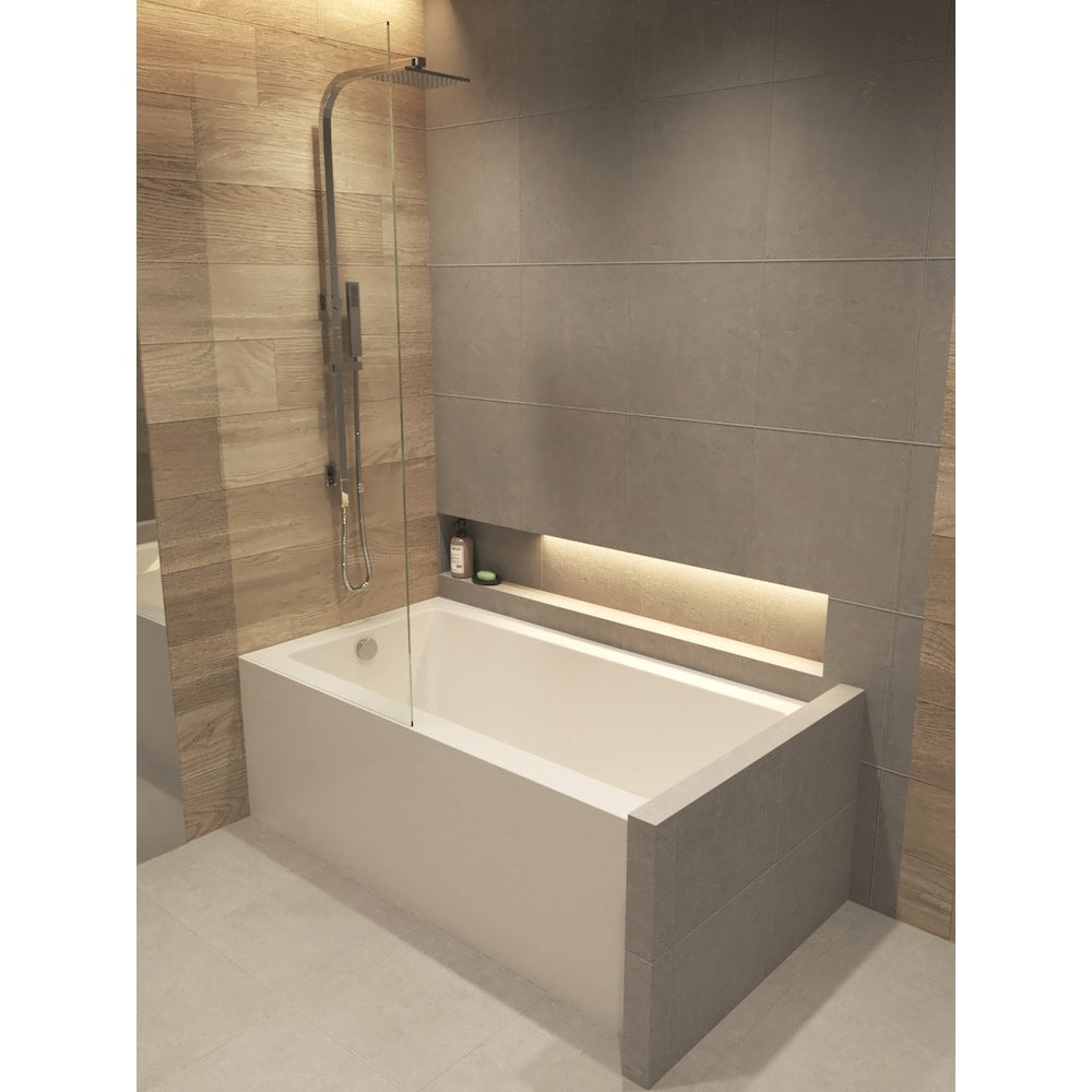 TULIP 60 inch x 32 inch Above Floor Rough-in Skirted Bathtub Left-Hand Drain Location