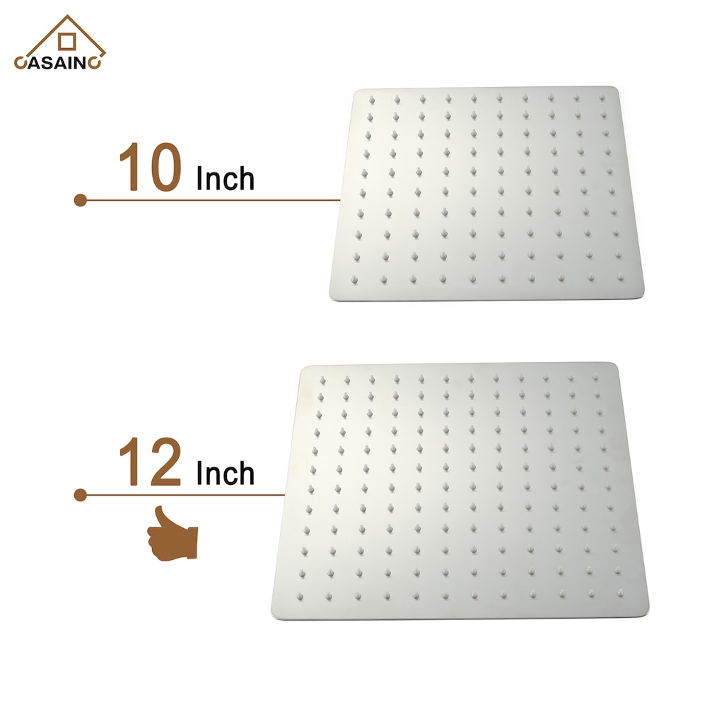 12 in. Wall Mounted Shower System with Bathtub Faucet in Brushed Nickel