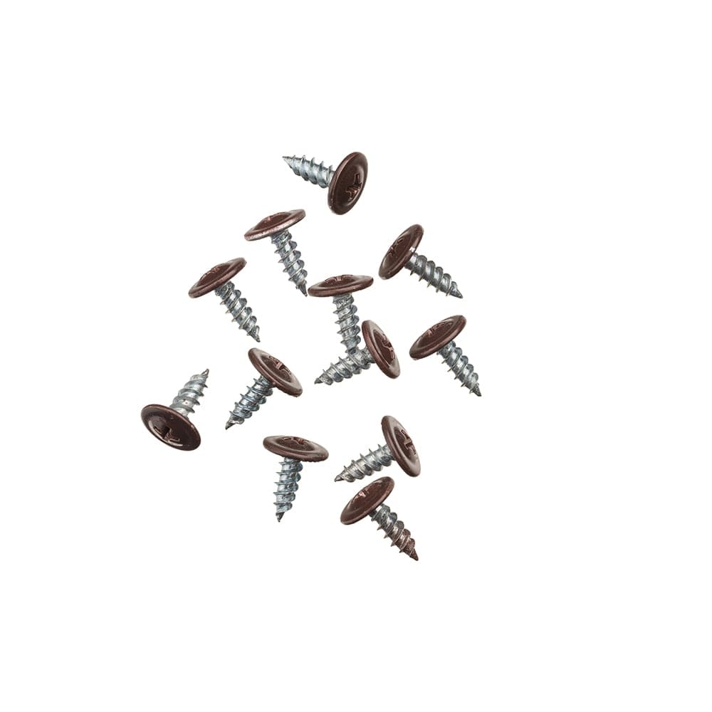 Vis autoperceuses en métal marron pour gouttières en aluminium Pro Pack 1200 pièces (100 paquets de 12)