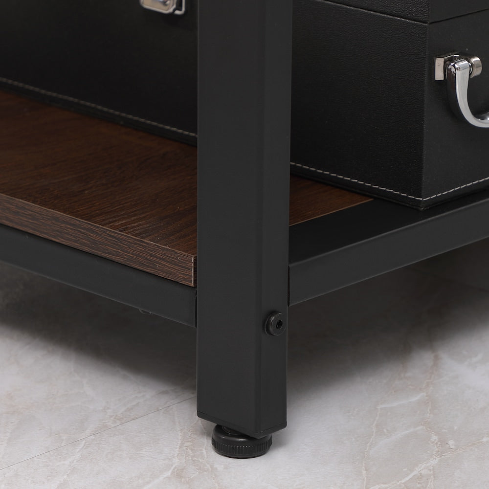 Rectangular Dining Table Set with Two Benches, 5-Bottle Wine Rack, for 4 People