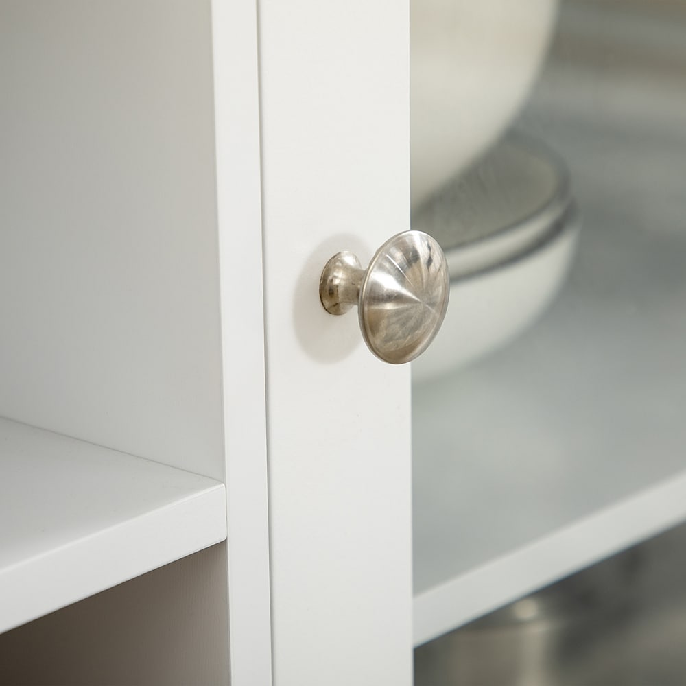 Glass Door Sideboard, Buffet Cabinet with Wine Rack, Stemware Racks