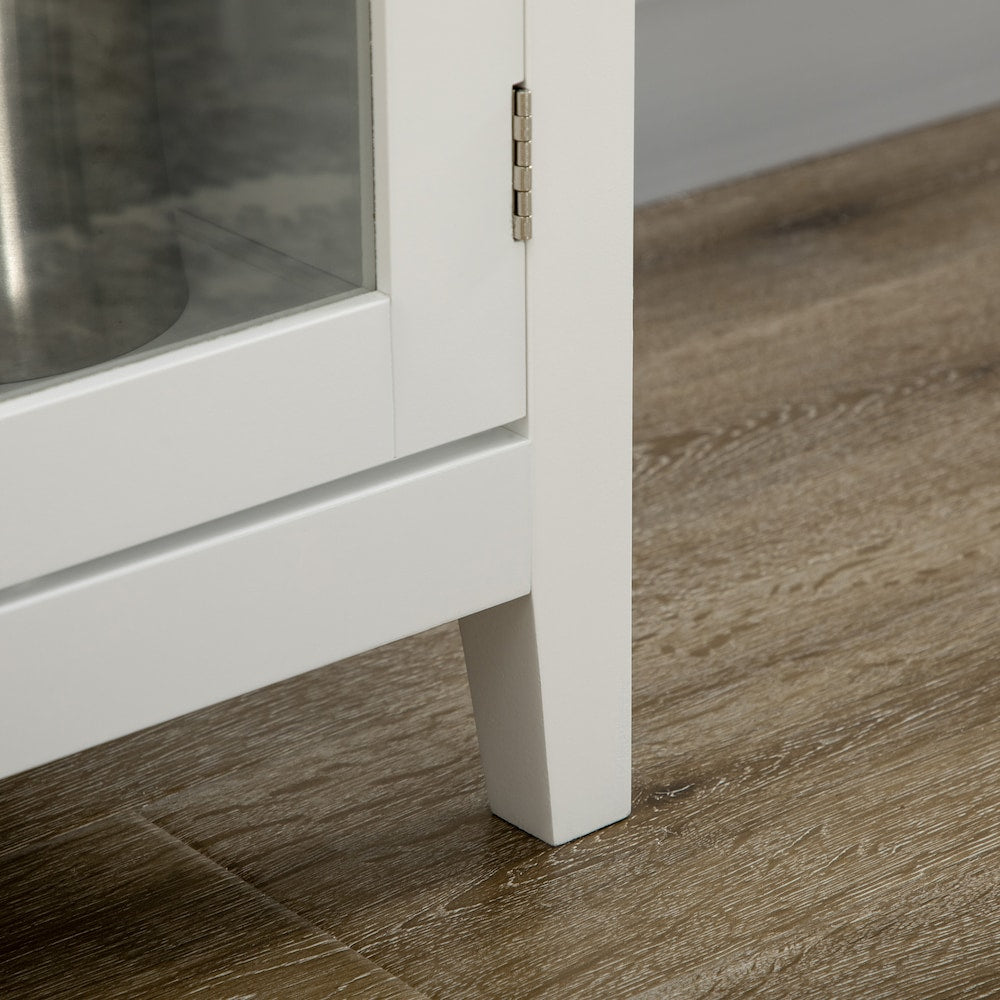 Glass Door Sideboard, Buffet Cabinet with Wine Rack, Stemware Racks