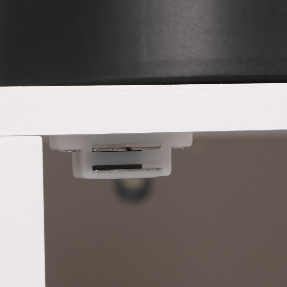 Glass Door Kitchen Sideboard, Buffet Cabinet with Wine Rack White