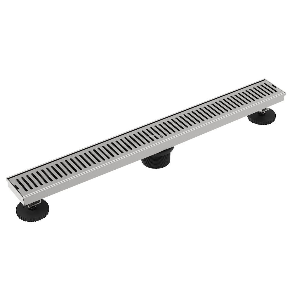 Elan 3" L x 24" W Linear Shower Drain Rectangle Pattern Drain Cover in Brushed Nickel